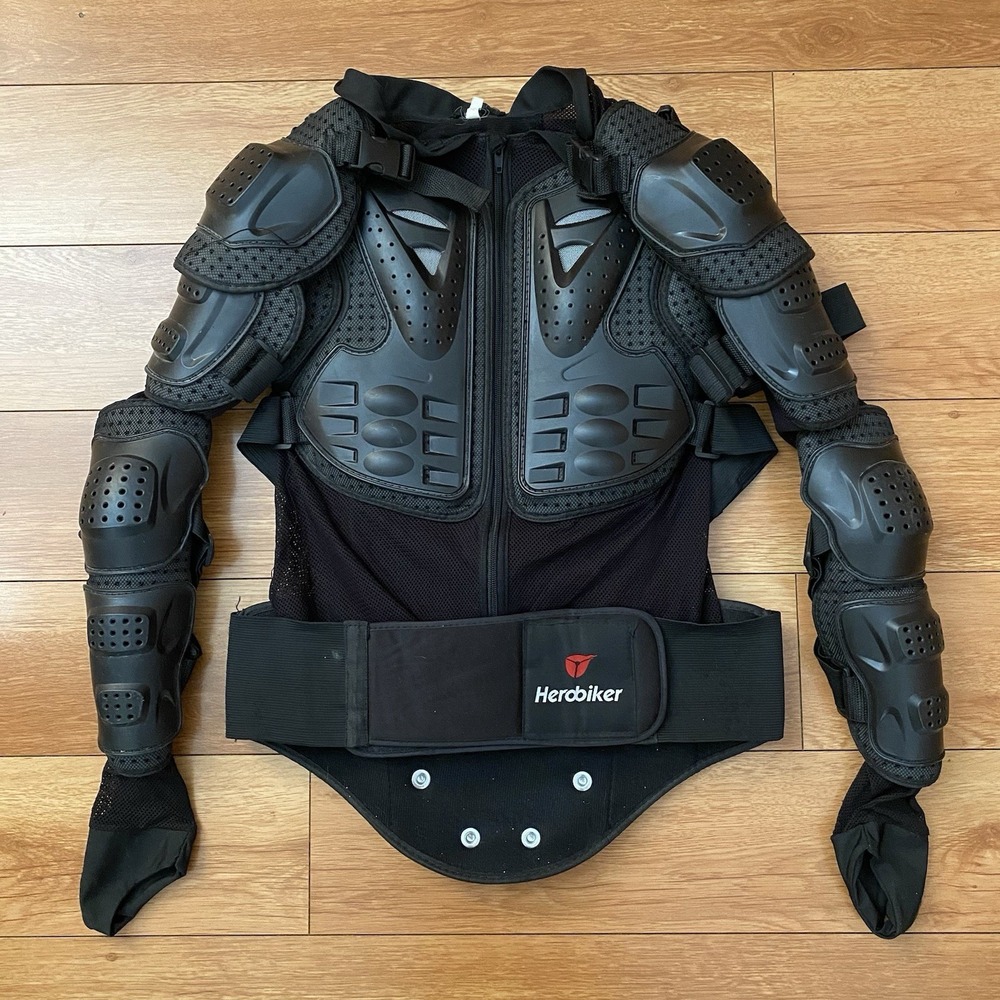Motorcycle Full Body Armor Jacket Herobiker Protection Gear Black